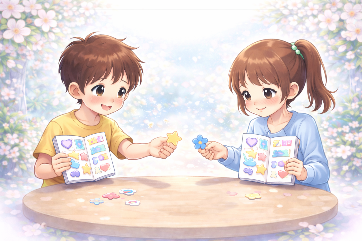 シール交換 会 はじめて 理由 イラスト
